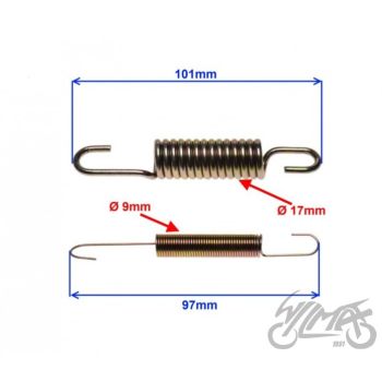 Küljejala vedru pikkus 101/97mm, diam 9/17mm- Junak 901
