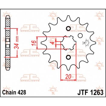 SPROCKET FRONT 14T 428