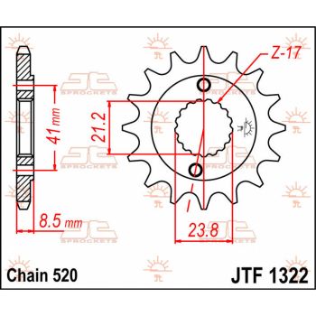 SPROCKET FRONT 14T 520