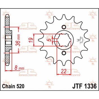 SPROCKET FRONT 13T 520