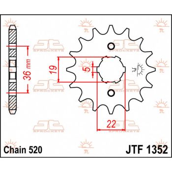 SPROCKET FRONT 13T 520