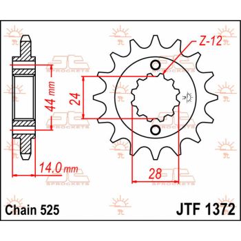 SPROCKET FRONT 17T 525