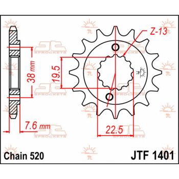 SPROCKET FRONT 14T 520