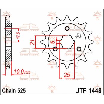 SPROCKET FRONT 14T 525