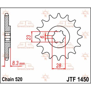 SPROCKET FRONT 14T 520