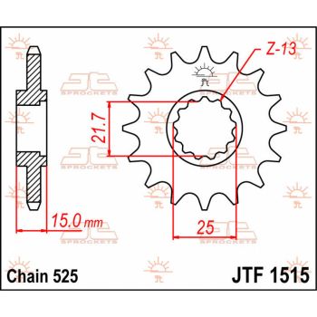 SPROCKET FRONT 15T 525