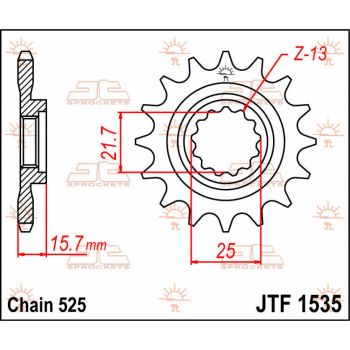 SPROCKET FRONT 15T 525