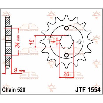 SPROCKET FRONT 14T 520