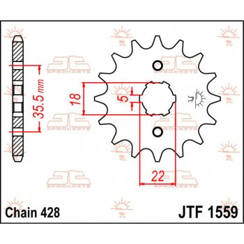 SPROCKET FRONT 14T 428