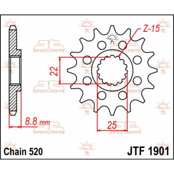 SPROCKET FRONT 12T 520