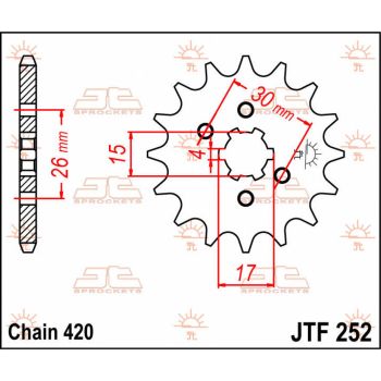 SPROCKET FRONT 15T 420