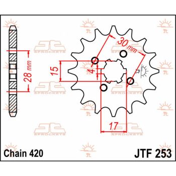 SPROCKET FRONT 14T 420