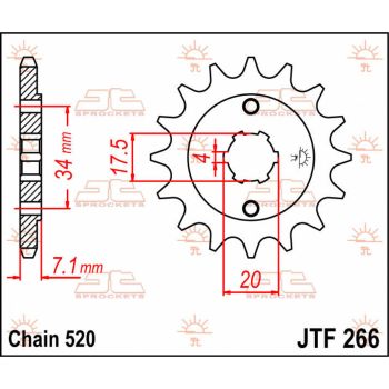 SPROCKET FRONT 13T 520
