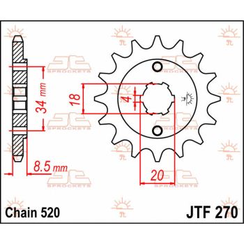SPROCKET FRONT 14T 520
