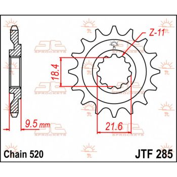 SPROCKET FRONT 14T 520