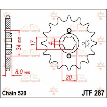 SPROCKET FRONT 13T 520