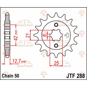SPROCKET FRONT 17T 530