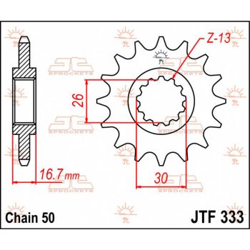 SPROCKET FRONT 16T 530