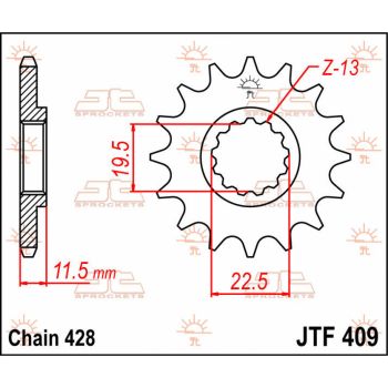 SPROCKET FRONT 16T 428