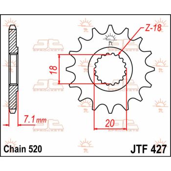 SPROCKET FRONT 11T 520