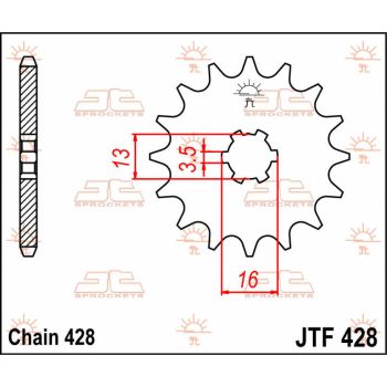 SPROCKET FRONT 12T 428