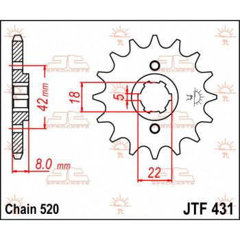 SPROCKET FRONT 13T 520