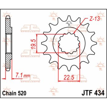 SPROCKET FRONT 15T 520