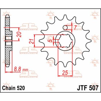 SPROCKET FRONT 13T 520
