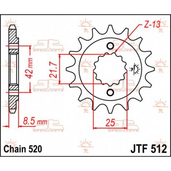 SPROCKET FRONT 15T 520