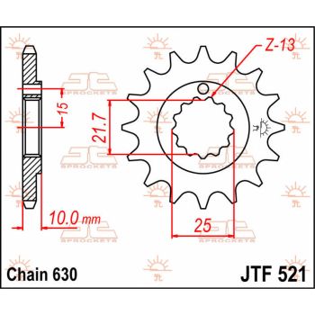 SPROCKET FRONT 15T 630
