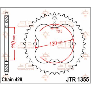 SPROCKET REAR 50T 428