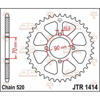 SPROCKET REAR 43T 520