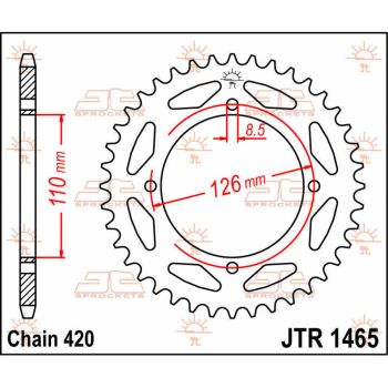 SPROCKET REAR 46T 420