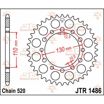 SPROCKET REAR 42T 520