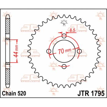 SPROCKET REAR 22T 520