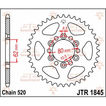 SPROCKET REAR 37T 520