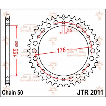 SPROCKET REAR 43T 530