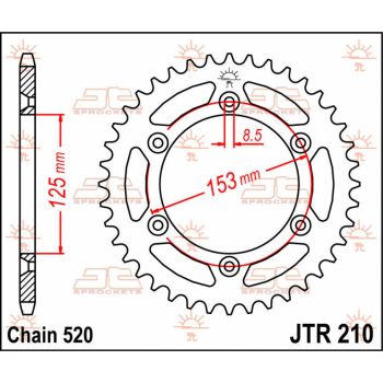 Tagumine hammasratas JT 50T 520