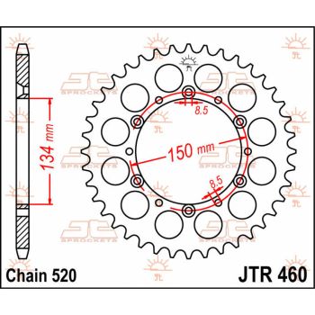 SPROCKET REAR 43T 520