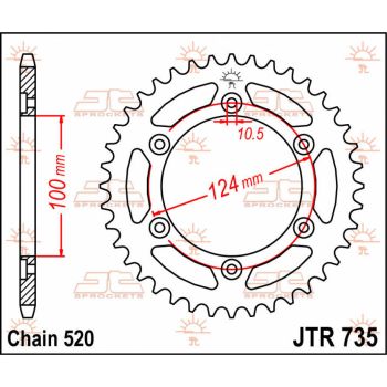 SPROCKET REAR 37T 520