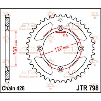 SPROCKET REAR 49T 428