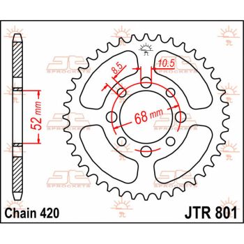 SPROCKET REAR 37T 420