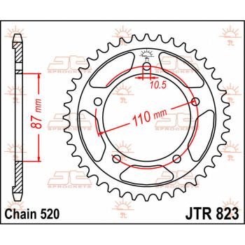SPROCKET REAR 39T 520