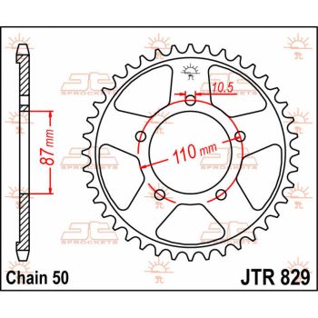 SPROCKET REAR 48T 530