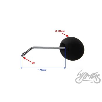 Peeglite komplekt M8, must, ümar 071 M8 CN
