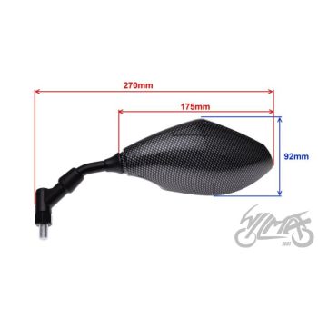 Tahavaatepeegel CARBON-LOOK M10