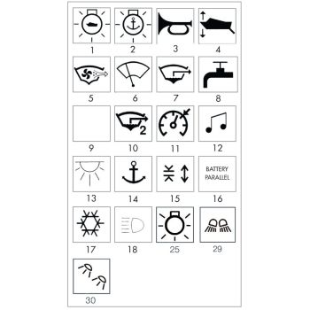 Rocker switch w. icon - High beam light