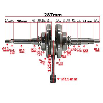WAŁ KORBOWY GY6-125