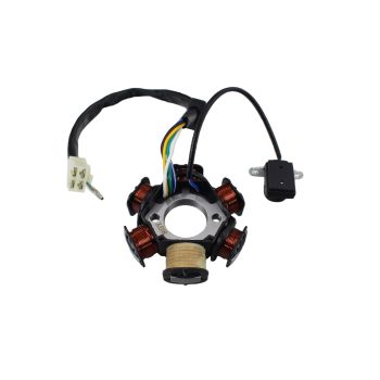 APARAT ZAPŁONOWY STATOR ATV 110/125 6 CEWEK JT SILNIK POZIOMY Z OZNACZENIEM 139FMB, 147FMD, 152FMH, 154FMI WYSTĘPUJĄCY W ATV CHIŃSKIE QUADY, MOTOROWERY STREET, CROSS, CZOPER