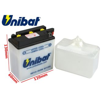 AKUMULATOR UNIBAT 6N11A-1B P+ 11Ah